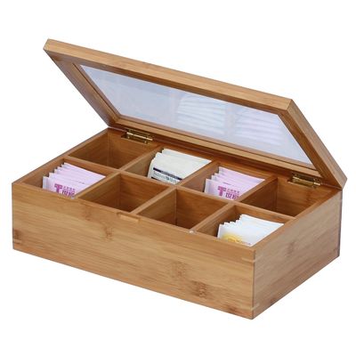 Organice su colección de té con esta caja de té japonesa pintada de bambú