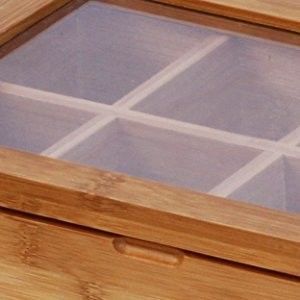 Organice su colección de té con esta caja de té japonesa pintada de bambú