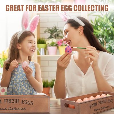 Caja rústica de huevos de madera para 12 huevos frescos