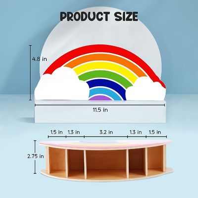 Cadilla de madera de bambú impresa con pantalla de seda para la organización de teléfonos y suministros en madera sólida