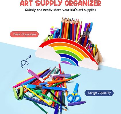 Cadilla de madera de bambú impresa con pantalla de seda para la organización de teléfonos y suministros en madera sólida