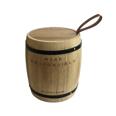 Mini portaplumas de madera sólida ecológica para barriles de granos de café hecha a mano y duradera