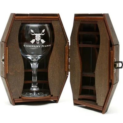 Logotipo personalizado Barril de madera aceptable con grabado personalizado Regalos corporativos