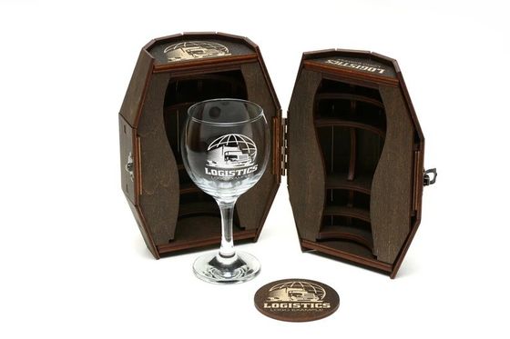 Logotipo personalizado Barril de madera aceptable con grabado personalizado Regalos corporativos