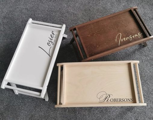 Desayuno rectangular en bandeja con piernas plegables ahorra espacio y disfruta de aperitivos personalizados