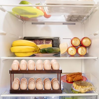 Organización de la cocina Aplicación para el hogar bandeja de huevo de madera de doble capa con logotipo personalizado