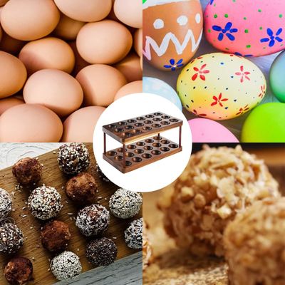 Organización de la cocina Aplicación para el hogar bandeja de huevo de madera de doble capa con logotipo personalizado