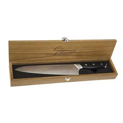Caja de cuchillo de madera hecha a mano cuchillo personalizado rectangular botella de vino de madera sólida Caja para cocina
