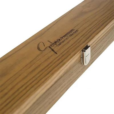 Caja de cuchillo de madera hecha a mano cuchillo personalizado rectangular botella de vino de madera sólida Caja para cocina