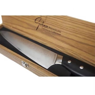 Caja de cuchillo de madera hecha a mano cuchillo personalizado rectangular botella de vino de madera sólida Caja para cocina
