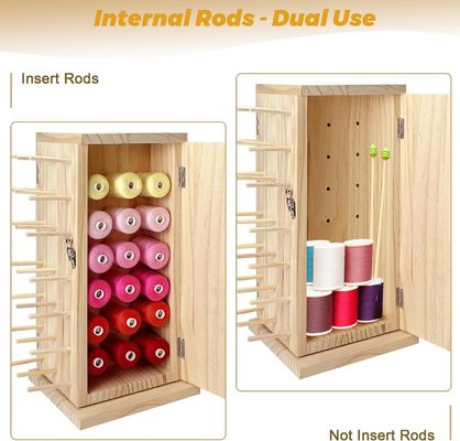 360 grados de rotación de madera de hilo de soporte de almacenaje ideal para DIY bobinas de hilo trenzado