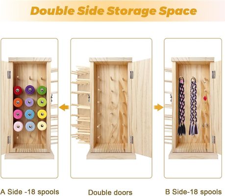 360 grados de rotación de madera de hilo de soporte de almacenaje ideal para DIY bobinas de hilo trenzado