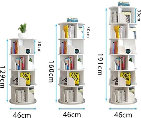 Logotipo personalizado colorido librería giratoria de 360 grados para el almacenamiento de libros para niños