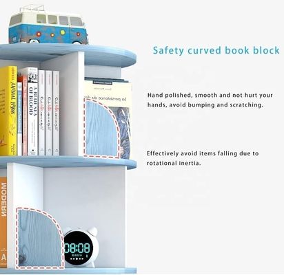 Logotipo personalizado colorido librería giratoria de 360 grados para el almacenamiento de libros para niños