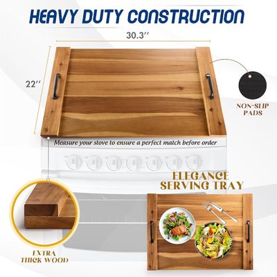 Fuego de gas y eléctrico Bloques de corte de mango resistentes para 202405 Cubierta de estufa de mesa de fideos