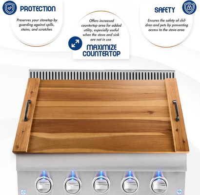 Fuego de gas y eléctrico Bloques de corte de mango resistentes para 202405 Cubierta de estufa de mesa de fideos