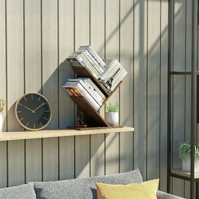 Tipo de instalación de estanterías Tipo de pie para libros Revistas CD Estantes de almacenamiento de madera