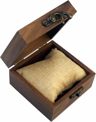 Rectángulo de alto brillo Artesanía de madera de nuez joyería Reloj de madera caja de regalo con logotipo personalizado