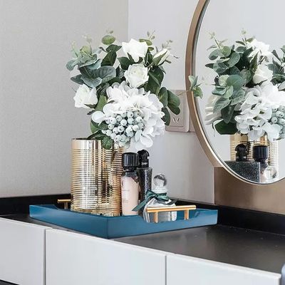 bandeja de madera de inyección de color simple o bandeja otomano personalizado grande con 4 coasters