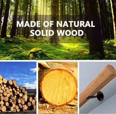 Portales de madera de interior estilo de diseño moderno escalera antideslizante montada en la pared