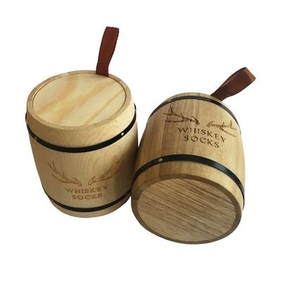 Barril de madera personalizado para café de grano de té color natural de diferentes tamaños roble de paulownia