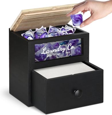 Organizador para el hogar industrial personalizado OEM Secador de hojas de madera sólida Portador de láminas de lavandería Bolsas de almacenamiento de contenedores