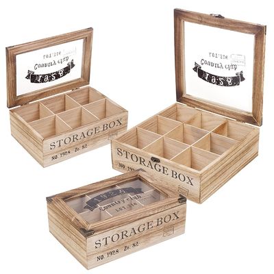 Caja de regalo de lujo natural de madera acrílica caja de regalo de madera abierta caja de almacenamiento con tapa