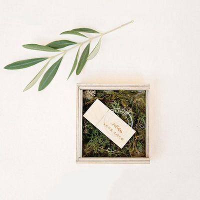 Caja de regalo de lujo natural de madera acrílica caja de regalo de madera abierta caja de almacenamiento con tapa