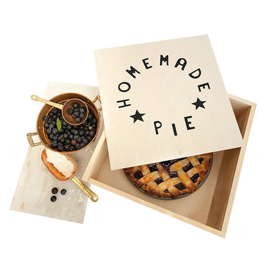Caja de regalo de lujo natural de madera acrílica caja de regalo de madera abierta caja de almacenamiento con tapa