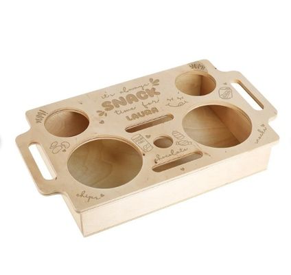 Estante no plegable Barra de sofá de madera bandeja de aperitivos almacenamiento para espacios pequeños