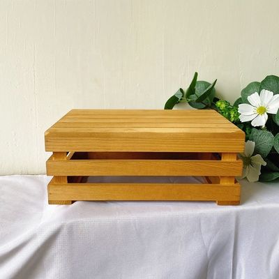 Tamaño personalizado de 3 capas Stand de pasteles de bambú para fiestas Frutas Bocadillos en bandeja OEM ODM
