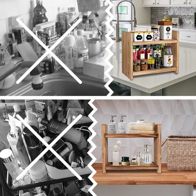 Mantenga sus especias a mano y organizadas con este estante de especias de madera