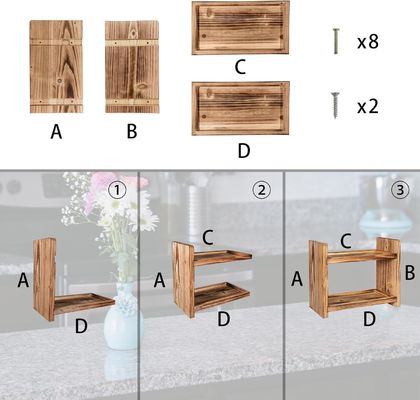 Mantenga sus especias a mano y organizadas con este estante de especias de madera