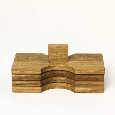 Jarrón de especias personalizado con forma de alta capacidad de madera para soporte de especias caja de embalaje de condimentos