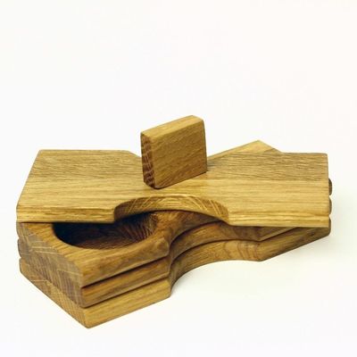 Jarrón de especias personalizado con forma de alta capacidad de madera para soporte de especias caja de embalaje de condimentos