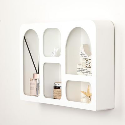 Decoración de pared de estilo moderno nórdico Boho Logotipo personalizado Estante flotante de pared con almacenamiento