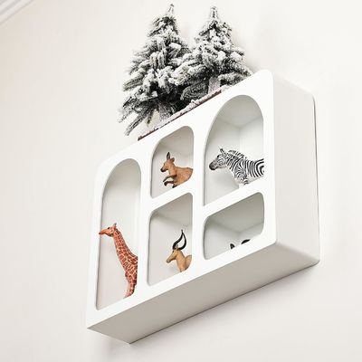 Decoración de pared de estilo moderno nórdico Boho Logotipo personalizado Estante flotante de pared con almacenamiento