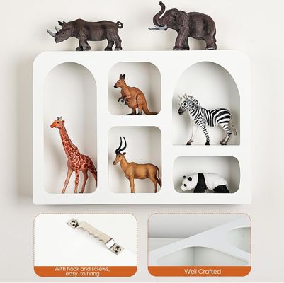 Decoración de pared de estilo moderno nórdico Boho Logotipo personalizado Estante flotante de pared con almacenamiento