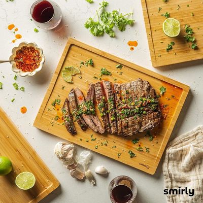 Conjunto de 3 tablas de corte de bambú de madera Conjunto con soporte Mejora tu experiencia de cocina