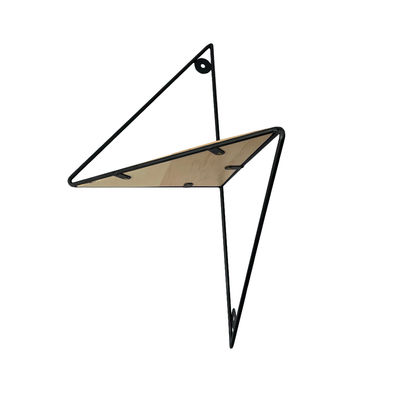 Estante de exhibición de esquina de pared triangular de madera de metal multifunción para almacenamiento en el hogar