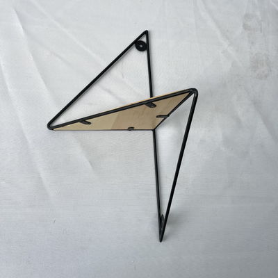 Estante de exhibición de esquina de pared triangular de madera de metal multifunción para almacenamiento en el hogar