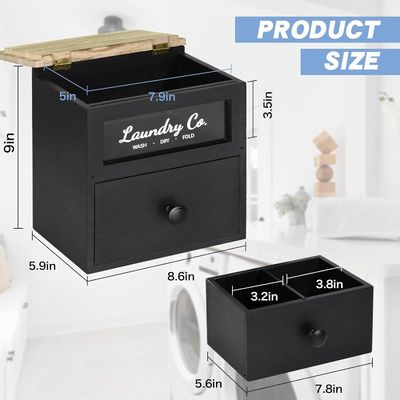 Madera MDF Personalizada Secadora de hojas de madera sólida Portador de láminas de lavandería Cajas de almacenamiento de contenedores