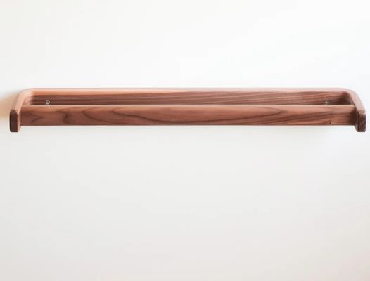 Estante de toallas de baño de madera hecha a mano Barra de toallas de nuez de gran tamaño Estante no plegable