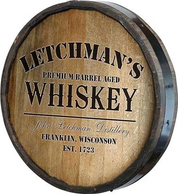 Lavado Impresión Manejo Barril de madera Decoración de pared Señales de barras para vino y cerveza