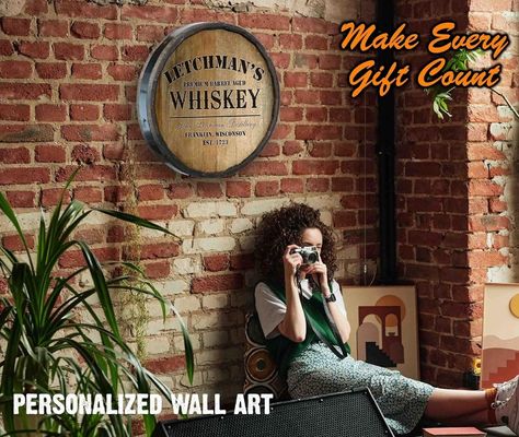 Lavado Impresión Manejo Barril de madera Decoración de pared Señales de barras para vino y cerveza