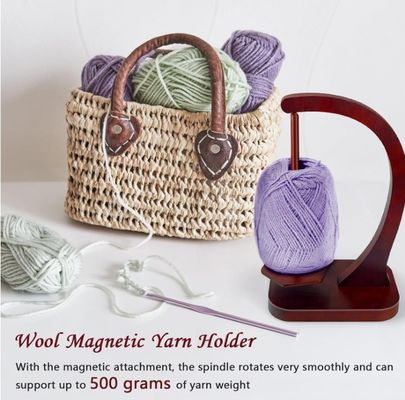 Mecanismo de giro magnético de metales, girador de hilo de madera para tejer y crochet