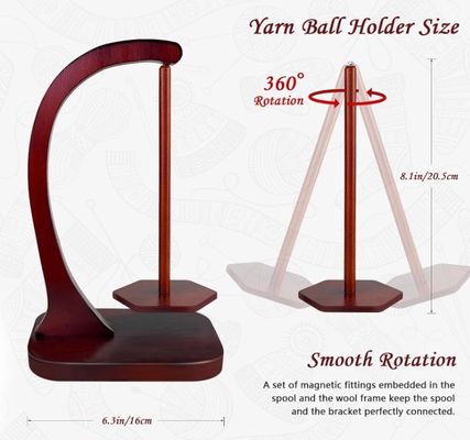 Mecanismo de giro magnético de metales, girador de hilo de madera para tejer y crochet
