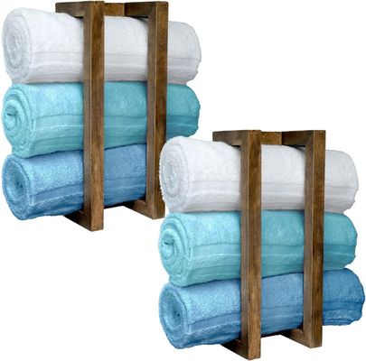 202405 Estante de toallas de madera personalizado a sus preferencias