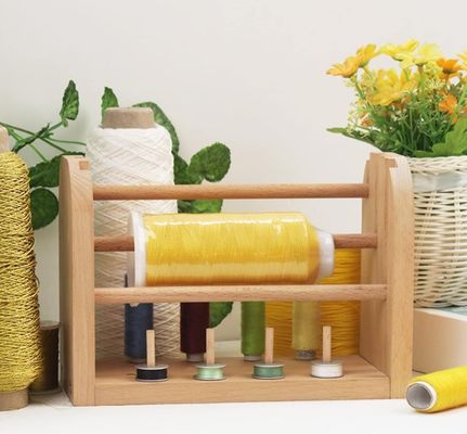 202406 Soportador de bobinas de hilo de madera Soportador de bobinas de hilo de madera