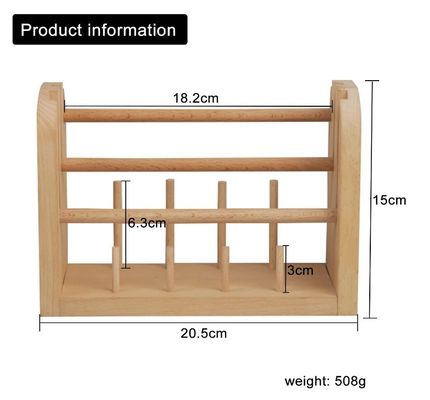 202406 Soportador de bobinas de hilo de madera Soportador de bobinas de hilo de madera